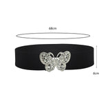 Maxbell Wide Elastic Belt Female Simple Decoration Cinch Dress Belt for Women Ladies Black