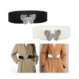 Maxbell Wide Elastic Belt Female Simple Decoration Cinch Dress Belt for Women Ladies Black