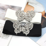 Maxbell Wide Elastic Belt Female Simple Decoration Cinch Dress Belt for Women Ladies Black