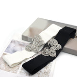 Maxbell Wide Elastic Belt Female Simple Decoration Cinch Dress Belt for Women Ladies Black