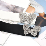 Maxbell Wide Elastic Belt Female Simple Decoration Cinch Dress Belt for Women Ladies Black