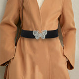 Maxbell Wide Elastic Belt Female Simple Decoration Cinch Dress Belt for Women Ladies Black