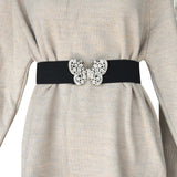 Maxbell Wide Elastic Belt Female Simple Decoration Cinch Dress Belt for Women Ladies Black