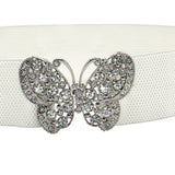 Maxbell Wide Elastic Belt Female Simple Decoration Cinch Dress Belt for Women Ladies White