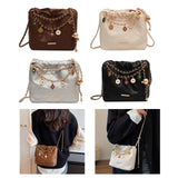 Maxbell Women Chain Shoulder Bag Stylish Chain Shoulder Strap for Street Work Summer Coffee