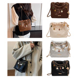 Maxbell Women Chain Shoulder Bag Stylish Chain Shoulder Strap for Street Work Summer Coffee