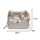 Maxbell Women Chain Shoulder Bag Stylish Chain Shoulder Strap for Street Work Summer Silver
