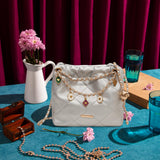 Maxbell Women Chain Shoulder Bag Stylish Chain Shoulder Strap for Street Work Summer Silver