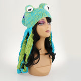 Maxbell Funny Tricky Hat Decor Costume Hat for Themed Party Fancy Dress Gift Blue Green