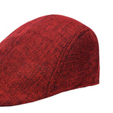 Maxbell Beret Hat Classic Peaked Hat Casual Male Newsboy Hat for Golf Outdoor Hiking Red