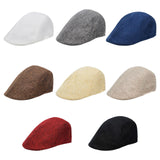 Maxbell Beret Hat Classic Peaked Hat Casual Male Newsboy Hat for Golf Outdoor Hiking Red