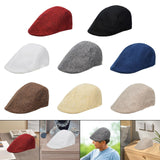 Maxbell Beret Hat Classic Peaked Hat Casual Male Newsboy Hat for Golf Outdoor Hiking Red