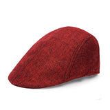 Maxbell Beret Hat Classic Peaked Hat Casual Male Newsboy Hat for Golf Outdoor Hiking Red