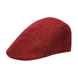 Maxbell Beret Hat Classic Peaked Hat Casual Male Newsboy Hat for Golf Outdoor Hiking Red