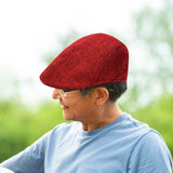 Maxbell Beret Hat Classic Peaked Hat Casual Male Newsboy Hat for Golf Outdoor Hiking Red