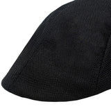 Maxbell Beret Hat Classic Peaked Hat Casual Male Newsboy Hat for Golf Outdoor Hiking Black