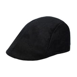 Maxbell Beret Hat Classic Peaked Hat Casual Male Newsboy Hat for Golf Outdoor Hiking Black