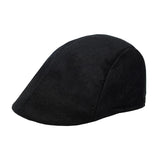 Maxbell Beret Hat Classic Peaked Hat Casual Male Newsboy Hat for Golf Outdoor Hiking Black