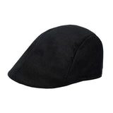 Maxbell Beret Hat Classic Peaked Hat Casual Male Newsboy Hat for Golf Outdoor Hiking Black