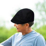 Maxbell Beret Hat Classic Peaked Hat Casual Male Newsboy Hat for Golf Outdoor Hiking Black