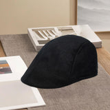 Maxbell Beret Hat Classic Peaked Hat Casual Male Newsboy Hat for Golf Outdoor Hiking Black