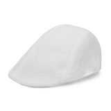 Maxbell Beret Hat Classic Peaked Hat Casual Male Newsboy Hat for Golf Outdoor Hiking White