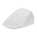 Maxbell Beret Hat Classic Peaked Hat Casual Male Newsboy Hat for Golf Outdoor Hiking White