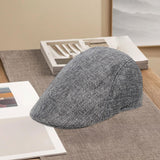 Maxbell Beret Hat Classic Peaked Hat Casual Male Newsboy Hat for Golf Outdoor Hiking Gray