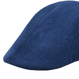 Maxbell Beret Hat Classic Peaked Hat Casual Male Newsboy Hat for Golf Outdoor Hiking Blue