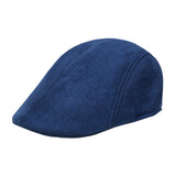 Maxbell Beret Hat Classic Peaked Hat Casual Male Newsboy Hat for Golf Outdoor Hiking Blue