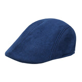 Maxbell Beret Hat Classic Peaked Hat Casual Male Newsboy Hat for Golf Outdoor Hiking Blue