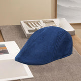 Maxbell Beret Hat Classic Peaked Hat Casual Male Newsboy Hat for Golf Outdoor Hiking Blue