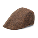 Maxbell Beret Hat Classic Peaked Hat Casual Male Newsboy Hat for Golf Outdoor Hiking Coffee