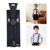 Maxbell Kids Suspenders with Clips Pants Suspender for Celebrations Street Festivals Black