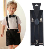 Maxbell Kids Suspenders with Clips Pants Suspender for Celebrations Street Festivals Black