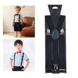 Maxbell Kids Suspenders with Clips Pants Suspender for Celebrations Street Festivals Black