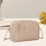 Maxbell Women Crossbody Bag Portable Casual Summer Beach Tote for Work Picnic Outdoor Beige