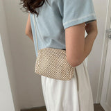 Maxbell Women Crossbody Bag Portable Casual Summer Beach Tote for Work Picnic Outdoor Beige