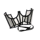 Maxbell Corset Cincher for Women Tie Back Corset Boned Open Cup Underbust Corset Top