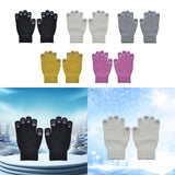 Maxbell Winter Warm Knitted Gloves Soft for Cold Weather Touch Screen Gloves Black