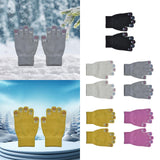 Maxbell Winter Warm Knitted Gloves Soft for Cold Weather Touch Screen Gloves Black