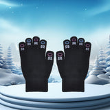 Maxbell Winter Warm Knitted Gloves Soft for Cold Weather Touch Screen Gloves Black