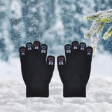 Maxbell Winter Warm Knitted Gloves Soft for Cold Weather Touch Screen Gloves Black