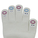 Maxbell Winter Warm Knitted Gloves Soft for Cold Weather Touch Screen Gloves White