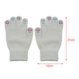 Maxbell Winter Warm Knitted Gloves Soft for Cold Weather Touch Screen Gloves White