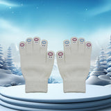 Maxbell Winter Warm Knitted Gloves Soft for Cold Weather Touch Screen Gloves White