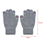 Maxbell Winter Warm Knitted Gloves Soft for Cold Weather Touch Screen Gloves Grey