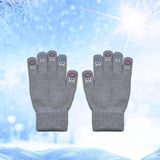 Maxbell Winter Warm Knitted Gloves Soft for Cold Weather Touch Screen Gloves Grey