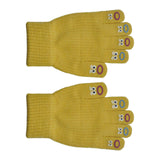 Maxbell Winter Warm Knitted Gloves Soft for Cold Weather Touch Screen Gloves Yellow
