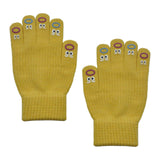Maxbell Winter Warm Knitted Gloves Soft for Cold Weather Touch Screen Gloves Yellow